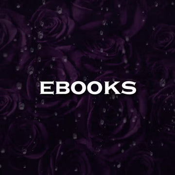 ebook title on roses with rain overlay