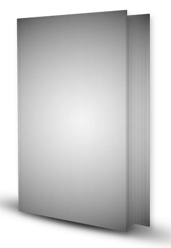 Silver metallic book on a white background